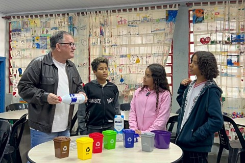 Associação Eco & Vida grava série educativa na CEMEB Edite Schneider, em Várzea Paulista